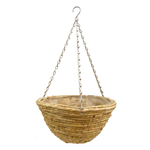 Corn Rope Plastic Lined Hanging Basket 12