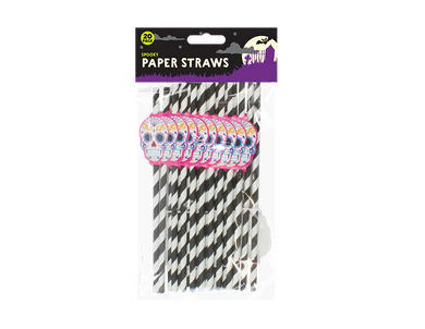Halloween Paper Straws - 20 Pack - UCSFresh